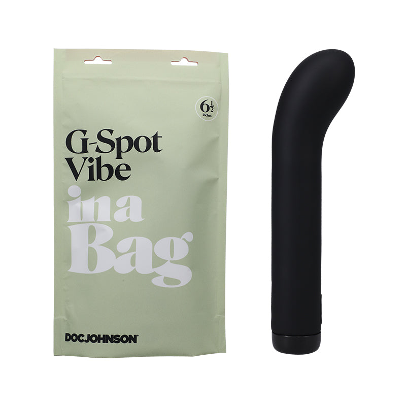 Doc Johnson In A Bag G-Spot Vibe Rechargeable Silicone Vibrator Black
