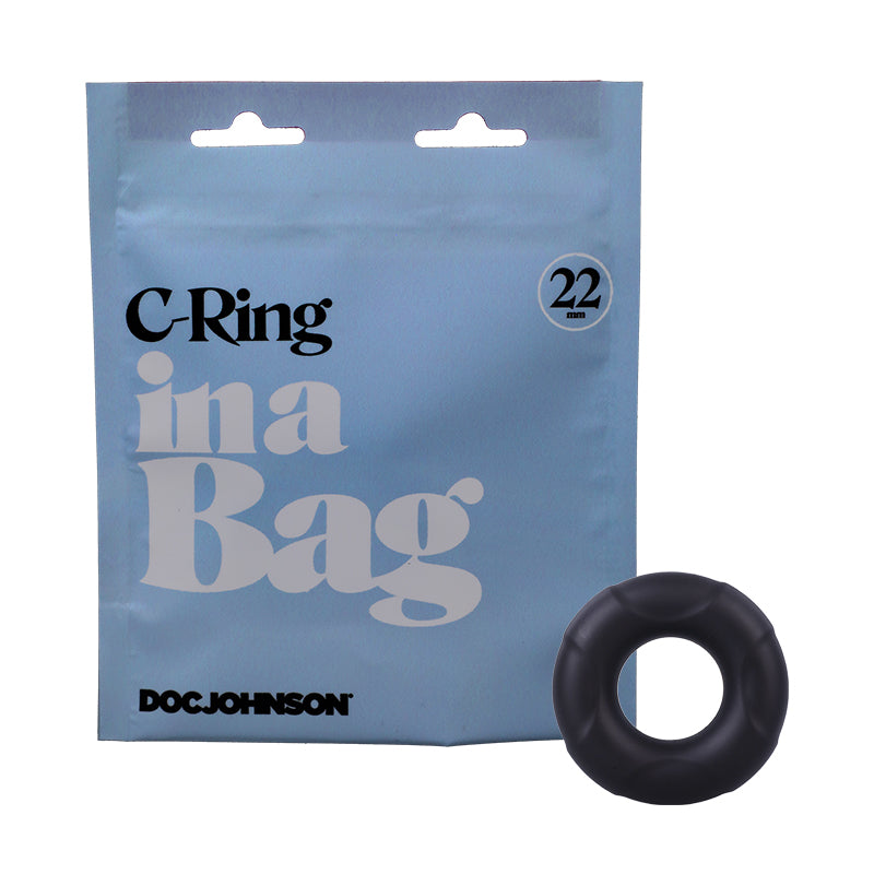 Doc Johnson In A Bag C-Ring Silicone Cockring Black