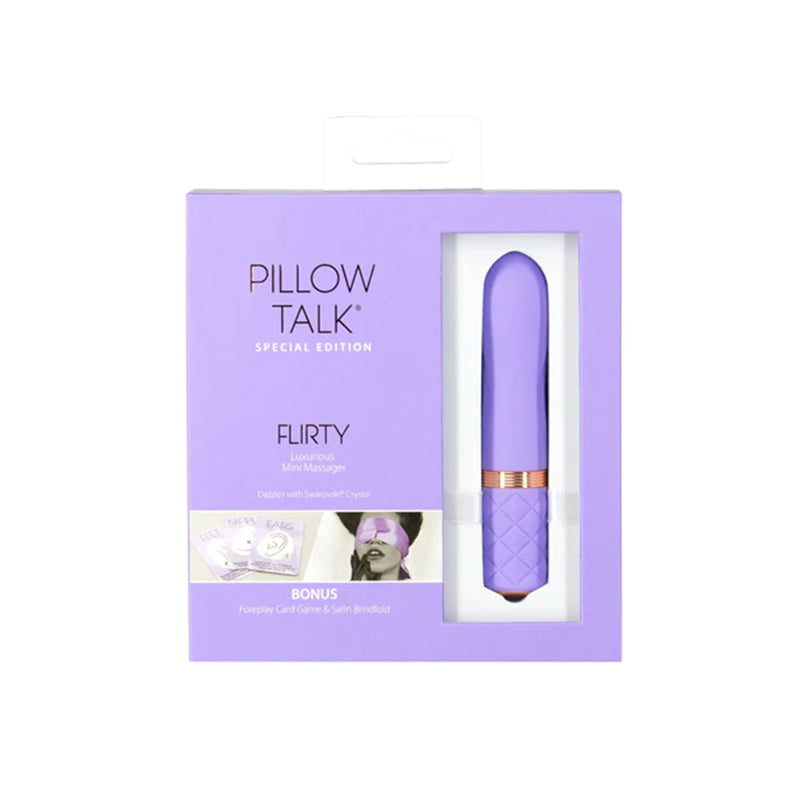 Pillow Talk Special Edition Flirty Mini Massager With Swarovski Crystal Purple