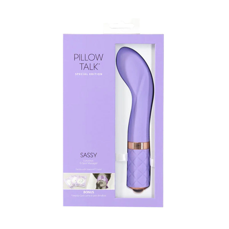 Pillow Talk Special Edition Sassy G-Spot Massager With Swarovski Crystal Purple