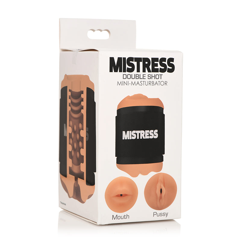 Curve Toys Mistress Double Shot Mini Masturbator Mouth & Pussy Medium