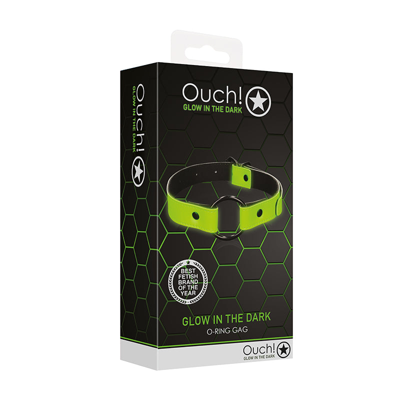 Ouch! Glow in the Dark O-Ring Gag Neon Green