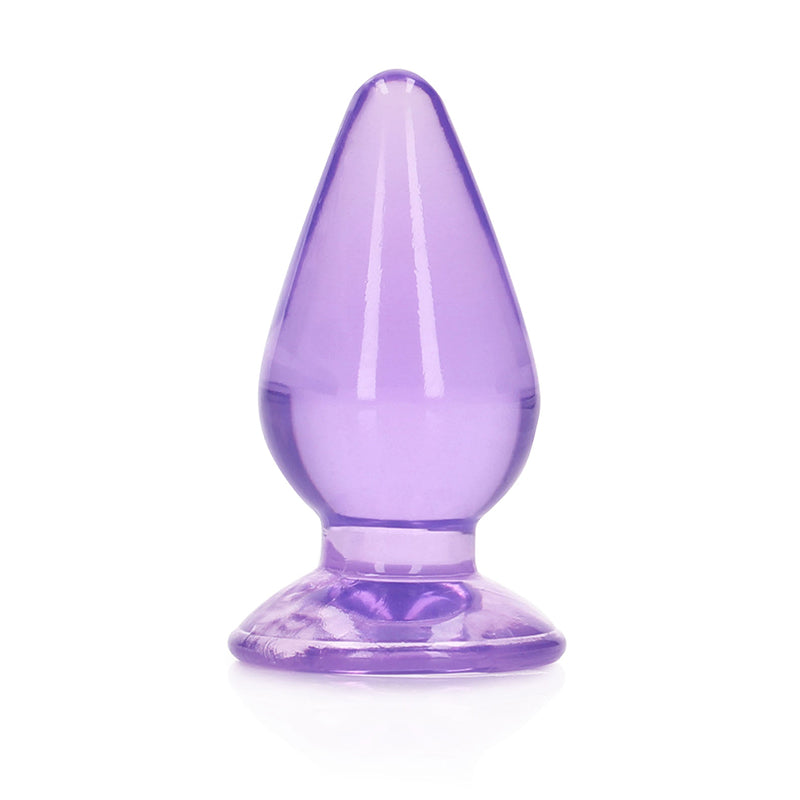 RealRock Crystal Clear 4.5 in. Anal Plug Purple