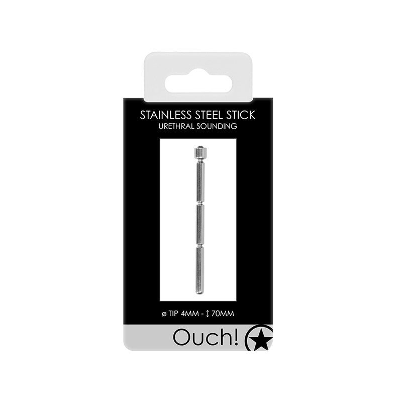 Ouch! Urethral Sounding Stainless Steel Stick 4 mm