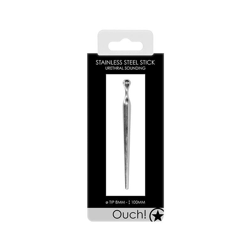 Ouch! Urethral Sounding Stainless Steel Stick 8 mm