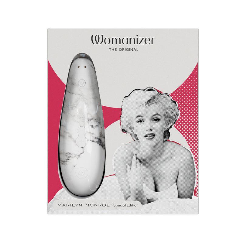 Womanizer x Marilyn Monroe Classic 2 Special Edition Rechargeable Silicone Pleasure Air Clitoral Stimulator White Marble