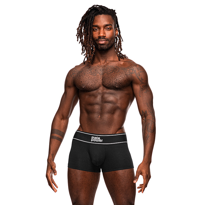 Male Power Modal Rib Pouch Short Black S