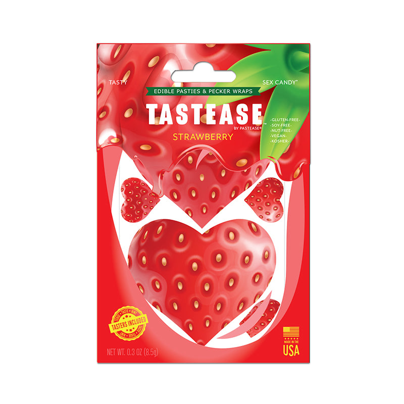 Tastease by Pastease Strawberry Candy Edible Pasties & Pecker Wraps