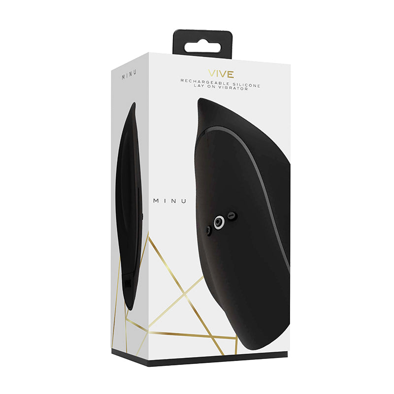 VIVE MINU Rechargeable Silicone Lay On Vibrator Black