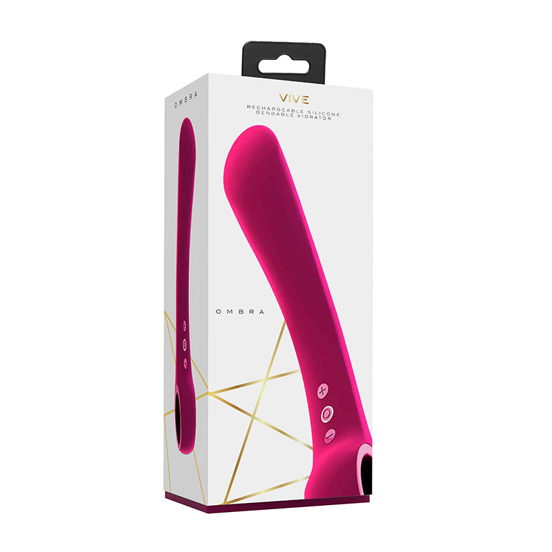 VIVE OMBRA Rechargeable Bendable Silicone Vibrator Pink