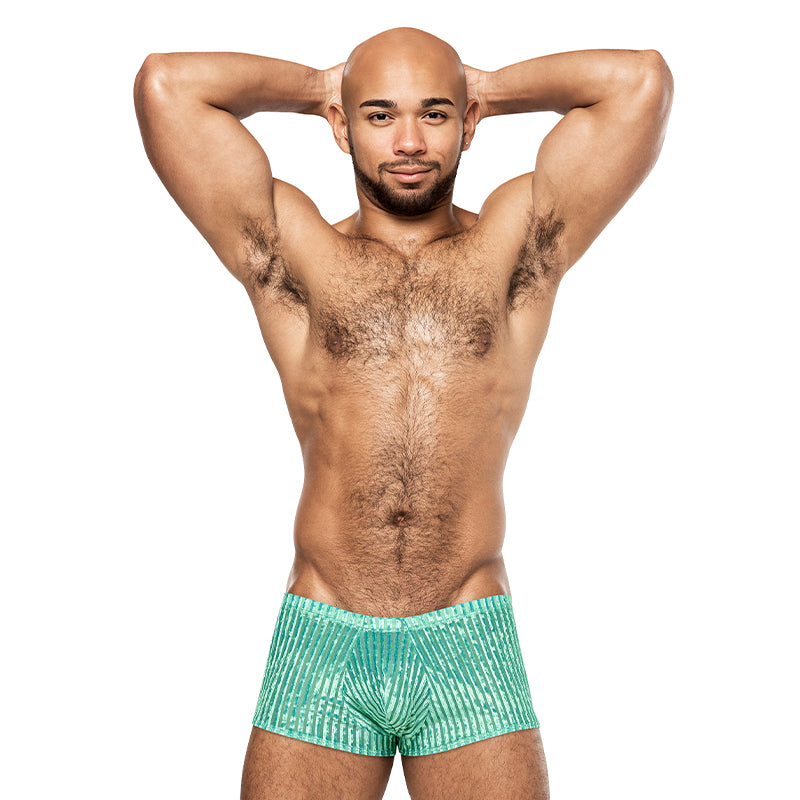 Male Power Caribbean Crush Mini Short Mint XL