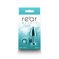 Rear Assets Petite Metal Anal Plug Teal