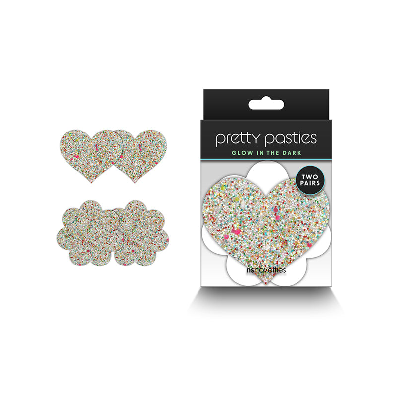 Pretty Pasties Heart&Flower Glow 2 Pair