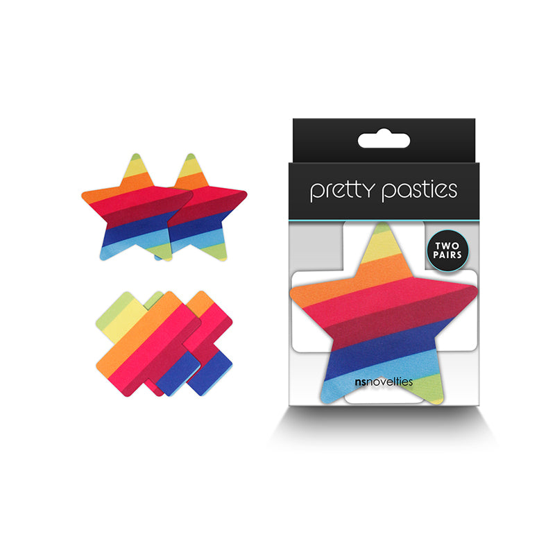 Pretty Pasties Pride Cross&Star Rain 2pr