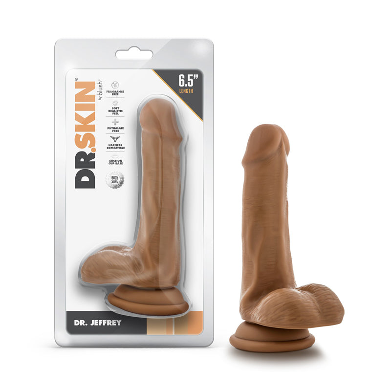 Dr. Skin Dr. Jeffrey 6.5 in. Dildo with Balls Tan