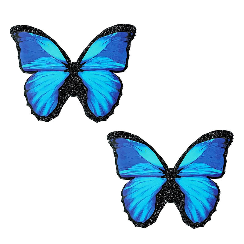 Neva Nude Pasty Butterfly Blue/Black Glitter