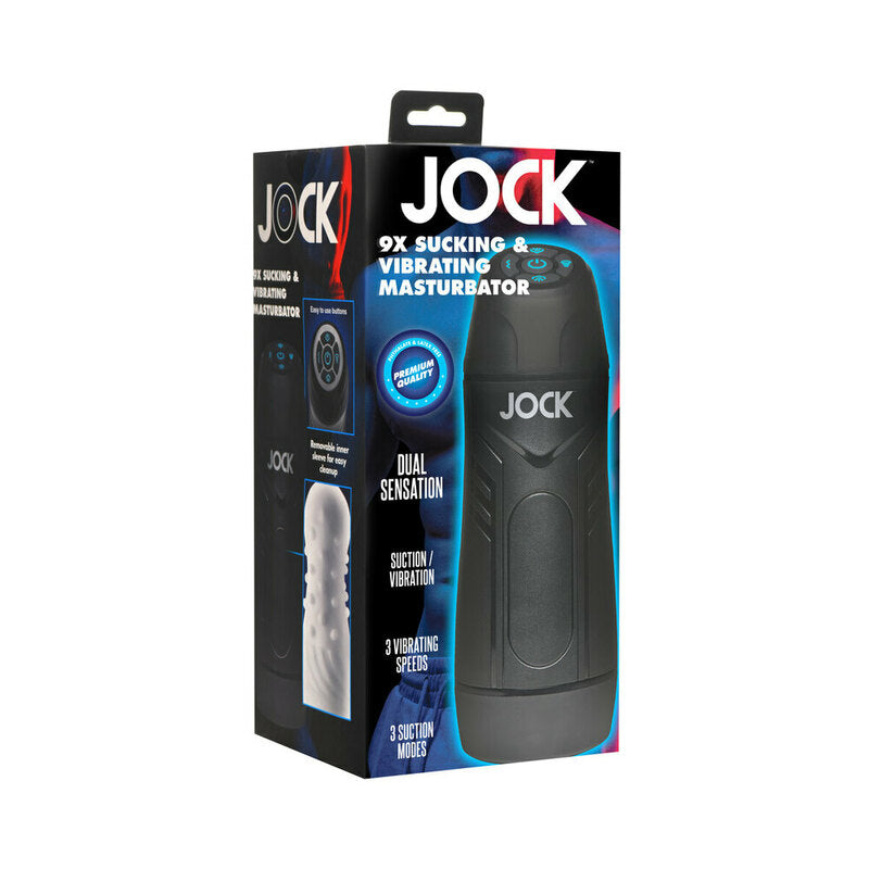 Jock 9X Sucking & Vibrating Masturbator White